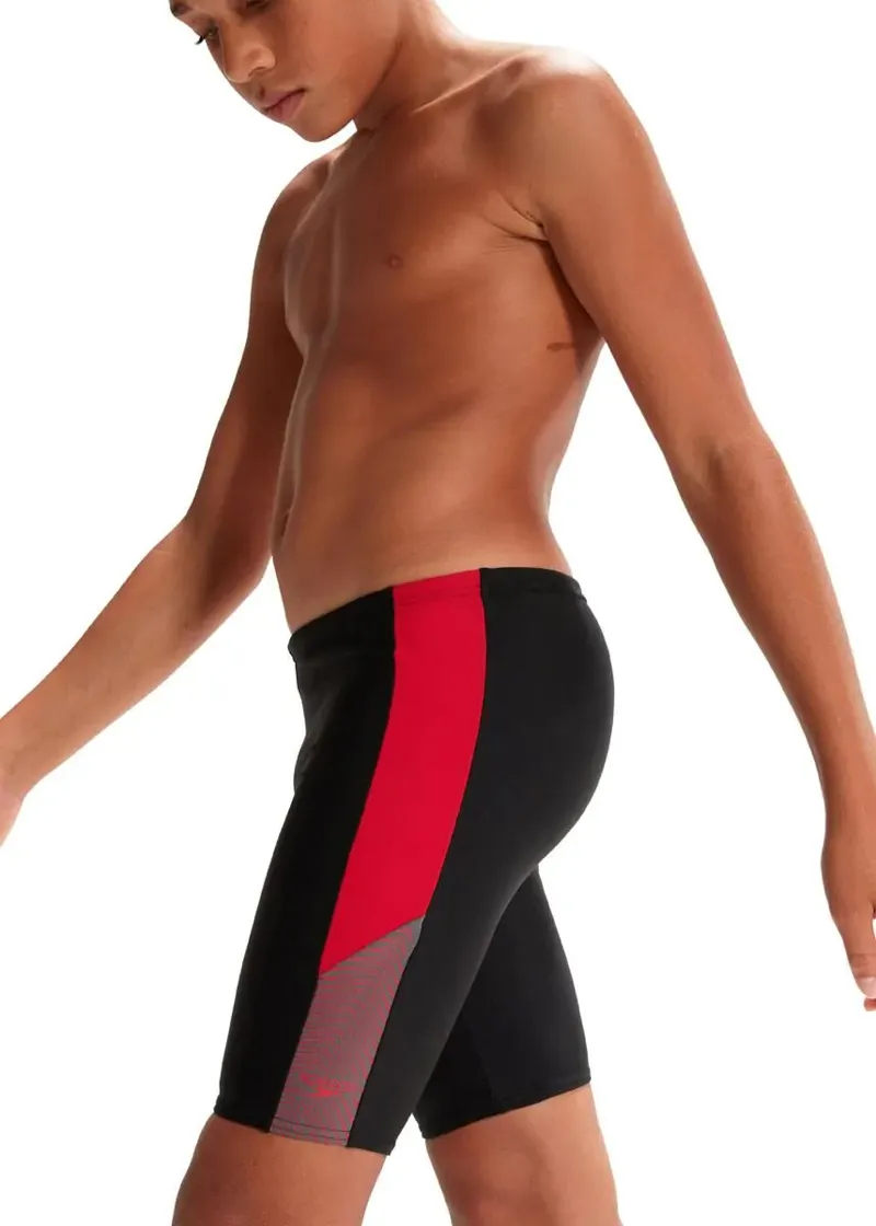 Speedo Boys Dive Jammer Black/Fed Red/Dove Grey-1